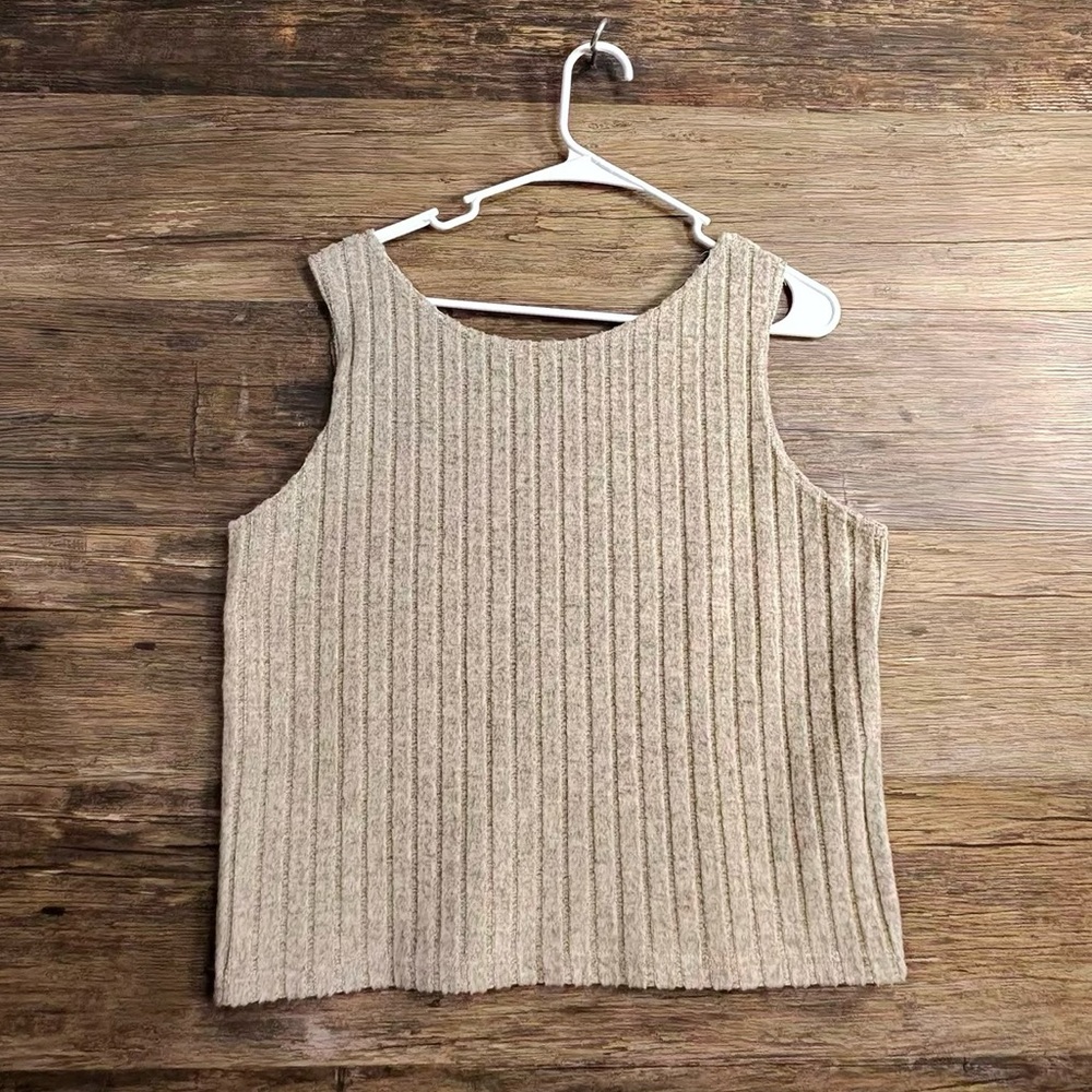 Cozy ConChic Ribbed Tan Tank Top - Picture 2 of 9